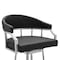Armen Living Valerie 26"  Swivel Black Faux Leather Bar and Counter Stool in Brushed Stainless Steel Finish LCVLBABSBL26 - alternate 4